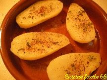 Pommes de terre au jambon rôti gratinées au four)