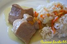 Curry de porc au lait de coco