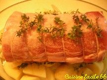 Rti de porc filet  la fleur de thym frais