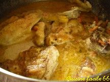 Poulet faon polynsienne au lait de coco