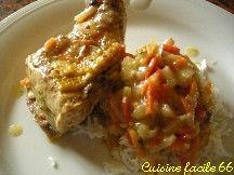 Poulet faon polynsienne au lait de coco