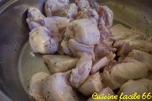 Saut de poulet  la normande (cidre et crme frache)