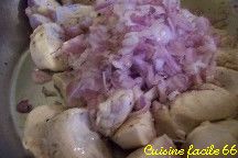 Saut de poulet  la normande (cidre et crme frache)