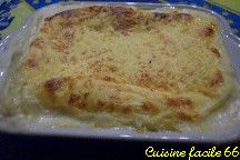 Quenelles en gratin, sauce Bchamel, emmental