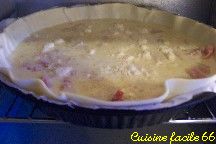 Quiche au lardons, jambon et parmesan