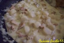 Gratin de Saint Jacques aux girolles crmes