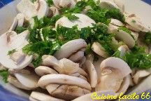 Salade de champignons de Paris