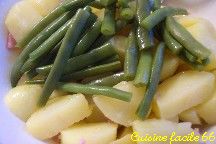 Salade de pommes de terre, haricots verts et thon