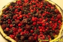 Tarte aux fruits rouges, crme  la vanille