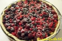 Tarte aux fruits rouges, crme  la vanille