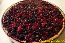 Tarte aux fruits rouges, crme  la vanille