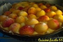 Tarte aux abricots du Roussillon, crme  la vanille