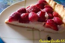 Tarte aux fraises  la crme au muscat de Rivesaltes