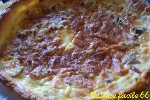 Quiche lardons, champignons parmesan