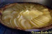 Tarte aux pommes, crme  leau de fleur doranger