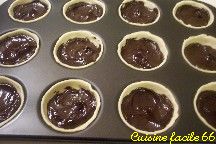 Tartelettes aux pommes et ganache au chocolat noir