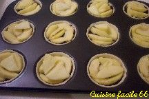 Tartelettes aux pommes et ganache au chocolat noir