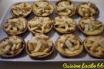 Tartelettes aux pommes et ganache au chocolat noir