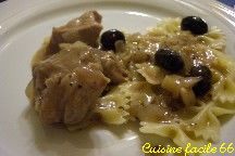 Saut de veau aux olives, sauce anchois