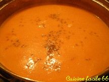 Velouté de potiron au cumin