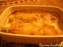 Poireaux gratinés au jambon