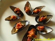 Moules au four au jambon de pays