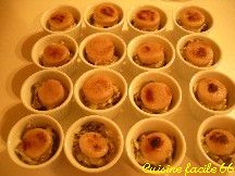 Cassolettes de boudin blanc en blanquette, champignons forestiers, Muscat