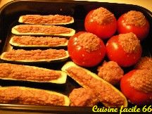 Tomates et courgettes farcies traditionnelles (façon cuisine de maman)