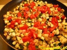 Fricassée de légumes d'été (oignon, courgette, aubergine, tomate)