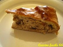 Tourte d'épaule de porc rôti à l'os, et cèpes