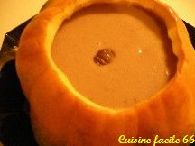 Soupe velouté de pâtisson et marrons