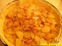 Tarte aux pommes de terre et lardons