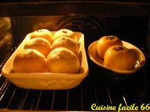 Pommes au four au chocolat noir