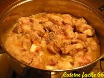 Sauté de poitrine de veau aux champignons de Paris crémé