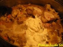 Sauté de poitrine de veau aux champignons de Paris crémé