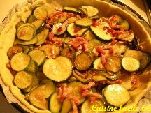 Tarte aux courgettes et lardons