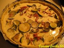 Tarte aux courgettes et lardons