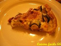 Tarte aux courgettes et lardons