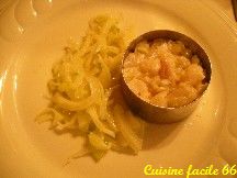 Tartare de cabillaud, salade au fenouil au citron