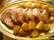 Épaule d'agneau roulée en cocotte aux pommes de terre