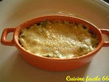 Gratin de fanes de radis, crème fraîche et parmesan