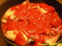 Lapin à l'aigre doux, sauce tomate d'inspiration Sicilienne