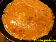 Omelettes aux oignons frits
