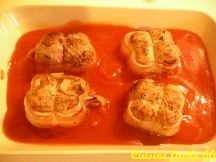 Paupiettes de veau à la tomate au four façon milanaise