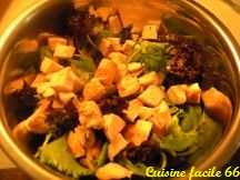 Salade de mesclun au poulet